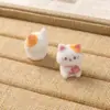 Novo Mini Tamanho Pequeno Gato da Sorte Curto Lã Resina Pequenos Enfeites Micro Paisagem Bonsai Carro Decorações de Mesa Acessórios