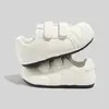 Zapatillas de Lona Bell 2026 con Velcro de Primavera, Zapatos de Mujer de Suela Blanda y Boca Baja, Versátiles Zapatos Blancos Casuales con Bloques de Color Nuevos 3706