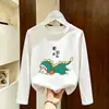 Camiseta base estilo coreano para bebé y niño, de algodón puro a la moda, fina y elegante para primavera y otoño, ropa infantil versátil, camiseta de manga larga para niños