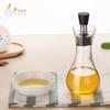 Botella para Condimentos de Vidrio de Borosilicato Alto Botella para Condimentos de Cocina Creativo Salero de Soya con Tapa Botella para Vinagre Aceite Olla para Aceite de Acero Inoxidable