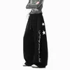 Calça Jogger Casual Cinza Estilo Americano para Homens e Mulheres Verão Outono Solta de Perna Larga Design Moderno Calça Esportiva para Dança Jazz