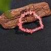 Pulsera de grava de cristal natural pulsera de ágata de cristal rosa irregular joyería DIY pulsera colorida de cuentas de grava