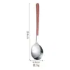 Cuchara de Acero Inoxidable Patrón Martillado Cuchara Coreana Restaurante Occidental Cuchara de Mango Largo Cuchara de Postre Hogar Cabeza Redonda Cuchara para Comer Cuchara
