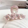 Berphoea Novo Prendedor de Cabelo de Ácido Acético com Três Pétalas Grampo de Cabelo com Diamante Brilhante Presilha de Tubarão Fada de Alta Qualidade Acessórios de Cabelo Versáteis para Mulheres