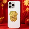 Adesivo de celular estilo Shuibei em ouro puro 999 com motivos de dinheiro e ovelhas, acessório criativo para atrair clientes, brindes no atacado