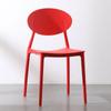 Silla de plástico de estilo nórdico con respaldo, moderna y minimalista, para comedor, estudio, negociación y ocio, para ordenador.