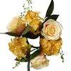Flor de Rosa Artificial Transfronteriza Candelabro de Estilo Europeo Corona Decoración Fiesta de Primavera Mesa Arreglo de Boda Flores Falsas