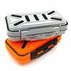 Caja de almacenamiento para aparejos de pesca, impermeable, de tamaño mediano y grande, color gris/naranja, para pesca en roca, Luya, caja de acabado para accesorios de pesca.