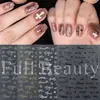 Adesivos de Unhas Transfronteiriços Novo Estilo Letras Simples em Inglês Quatro Cores Artísticos Florais Adesivos de Unhas com Letras Atacado