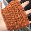 Ágata natural de 3 mm cortada en pequeñas cuentas redondas, cuentas de corte suave, cuentas sueltas de cristal, accesorios de joyería hechos a mano.