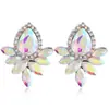 Pendientes Transfronterizos para Mujer al por Mayor Europeos y Americanos de Lujo Exagerados con Pedrería para Cena Novia Nicho Pendientes de Moda Personalizados
