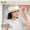 Eme Novo Estilo Francês Flat Top Chapéu de Palha Chapéu de Palha Feminino Chapéu de Palha Chapéu de Sol Seaside Holiday Beach Sun Hat High-end Sense