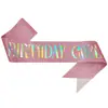 Fiesta de Cumpleaños Transfronteriza Fiesta del Rey y la Reina Correa para el Hombro Niña de Cumpleaños Cinturón de Etiqueta para Niñas Cinta