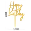 Tarjeta de plástico imitación acrílico feliz cumpleaños decoración de fiesta de cumpleaños enchufe