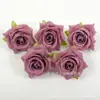 Simulación de explosiones rocío rizado cabeza de flor de rosa flor de horquilla DIY flor comercio exterior transfronterizo floral arreglo floral decoración de boda flor de seda