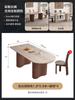 Mesa de Comedor Vintage Francesa de Madera Maciza de Pies Diseñador Popular en Internet Mesa de Comedor Ovalada de Piedra Roca para Apartamento Pequeño Estilo Antiguo Medio