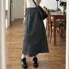Falda de Trabajo Estilo Americano para Mujer Verano Delgada 2025 Nueva Cintura Alta Largo Medio Falda Gris Pequeña de Cadera