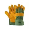 Guantes de soldadura eléctrica de piel de vaca guantes de trabajo suaves de protección laboral guantes de soldador suaves resistentes al desgaste piel de palma completa de goma amarilla