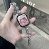 Adecuado para Apple Watch Haoshi Gato Gatito Correa Metálica Incrustada de Diamantes Iwatch11/10/9Se Sensación de Alta Gama