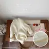 Conjunto de Duas Peças Youhe: Colete de Inverno e Macacão Acolchoado de Algodão para Meninas, Roupa Externa para Bebê com Forro de Lã e Acolchoamento de Algodão, Macacão
