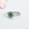 Anillo de Jade Azul Hielo Grado A Natural Guan Yu Anillo de Jadeíta para Mujeres Transmisión en Vivo Venta al por Mayor Dropshipping S4090801