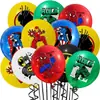 Kit de Balões Homem-Aranha Transfronteiriço 12 Polegadas 2,8g Balão de Látex Desenho Animado Comércio Exterior Balão de Super-Herói Anime