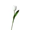 Buquê de Tulipas Artificiais de Couro PU de Alta Qualidade para Decoração de Transmissão ao Vivo, Buquê de Casamento da Noiva
