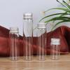 Botella de Tubo de Vidrio de 22 mm de Diámetro con Tapa de Aluminio, Botella para Empaque de Dulces, Bote para Té de Estambres de Flores, Botella para Pastillas de Polvo Herbal de Cordyceps, Frasco