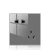 Enchufe de Pared Tipo 86 Montaje Superficial con Cinco, Diez o Quince Orificios para Uso Doméstico, con Panel de Enchufe con Interruptor de Encendido de Doble Control