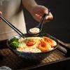 Tazón de fideos Lamian de estilo japonés, apto para el hogar, tazón de cerámica, vajilla de restaurante, tazón de sopa grande, tazón de cuerno de estilo retro, tazón de restaurante de fideos