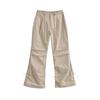 Mono casual de tiro bajo con cordón de nicho americano para mujer, dobladillo plisado, pantalón de microcampana para barrer el suelo