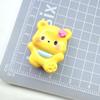 Pequeña tarjeta brillante de dibujos animados de oso amarillo DIY hecho a mano crema pegamento accesorios taza horquilla cuerda teléfono móvil carcasa decoración lote