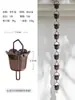 Cadena de lluvia de patio, campana de lluvia para drenaje de aleros, campana de lluvia para exteriores, cadena de lluvia de estilo japonés, cadena guía de agua de templo, sistema guía de agua para villa