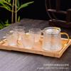 Bule de Vidro Borossilicato Alto com Textura Martelada para Infusão de Chá Pu'Er e Chás de Flores, Adequado para Uso em Fogão Elétrico de Cerâmica para Aquecer Água e Ferver Chá, Apresentando um Design com Textura Martelada