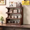 Soporte para Vasos de Madera Maciza Estante de Almacenamiento de Escritorio Taza de Café Juego de Té Estante de Almacenamiento de Vasos de Agua Multicapa Estante para Exhibición de Suculentas