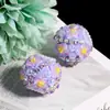 Nuevo Estilo Fresco y Sencillo Cuentas de Flor de Pedrería con Agujeros Rectos para Cadenas de Teléfono, Llaveros y Cadenas de Bolsos DIY