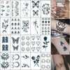 Calcomanías de Tatuaje Impermeables y de Larga Duración Estudiantes Femeninas Lindas Artificiales Pequeñas Frescas Clavícula Dedo Estilo Hyuna Tatuaje de Dibujos Animados