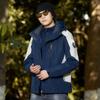 Jaqueta de Casal Masculina Outono e Inverno com Forro de Fleece Espessada Três em Um Casual Solta para Uso Externo Montanhismo