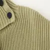 Comercio Exterior Al Por Mayor Otoño e Invierno Nueva Ropa para Mujer Estilo Europeo y Americano Moda Sencilla Versátil Suéter Cardigan de Punto de Cuello Alto