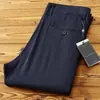 Pantalones finos de lino nuevos de verano 2023, mezcla de lino de alta gama, transpirables, rectos, casuales para hombre