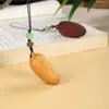 Nuevo Colgante de Madera Arcoíris Oro y Jade Palo de Rosa Llavero Colgante para Coche Cadena de Teléfono Móvil Colgante para Bolso