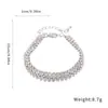 Pulsera de Joyería Redonda con Línea Incrustada de Diamantes Transfronteriza Europea y Americana, Personalizada, Moderna y Exquisita Pulsera, Joyería de Lujo Ligero y Gama Alta para Mujeres