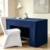 Cubierta de mesa gruesa de color sólido, hecha a medida para salas de conferencias de hotel, mantel de tela lisa, cubierta de mesa para registro de oficina, mantel rectangular
