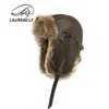 Gorras Noreste para Hombres y Mujeres, Estilo Otoño e Invierno, Gorra Lei Feng, Piel Sintética, Resistente al Viento, Resistente al Frío, Gorra de Ciclismo, Protección para los Oídos, Gorra de Aviador Caliente