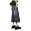 Pantalones capri de mezclilla azul oscuro de 7 puntos, de color liso y a la moda para niños, de verano, holgados, de pierna ancha y rectos, con combinación de todo.