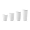 90 Vasos de Papel Desechables para Café y Té con Leche de Doble Capa Huecos Anti-quemaduras para Bebidas Calientes Vasos Engrosados Comerciales para Oficina con Tapa