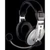 Fone de ouvido com microfone Headset Grande Prata