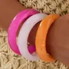 Pulsera de Borde Ancho con Superficie de Espejo de Venta Caliente Transfronteriza Europea y Americana, Pulsera Brillante Exagerada Personalizada, Pulsera de Resina Acrílica