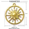 Abeja libélula sol acero de titanio colgante de collar diy femenino amor pulpo sol collar de acero inoxidable pendientes colgante