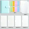 Cuaderno de Hojas Sueltas A6 Amazon Transfronterizo, Agenda Estilo Macarrón, Páginas Interiores Rayadas Lindas, Cuaderno de Diario Desmontable